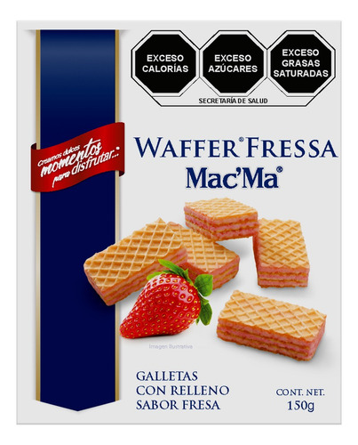 4 Pzs Macma Galletas Fresa 150gr