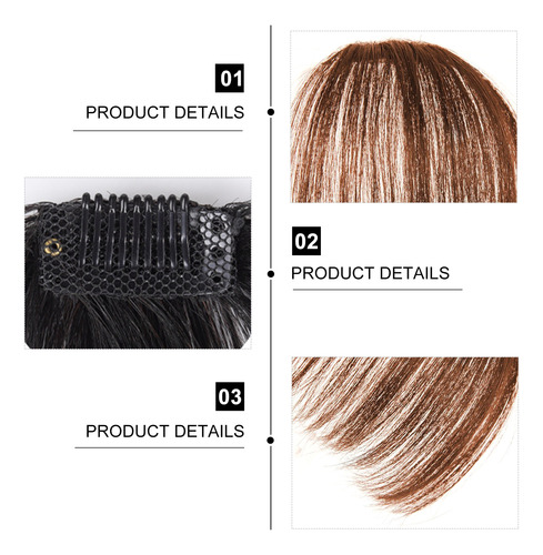 Peluca Con Flequillo Tail Hair Extainson, Tamaño Mini, 3 Uni