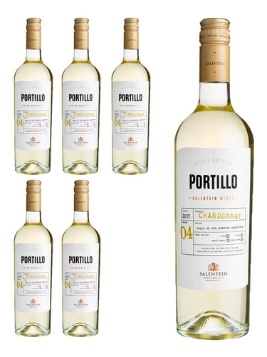 Vino El Portillo Chardonnay 750cc.caja X 6 Botellas Quirino