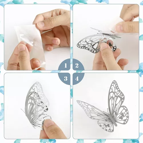 3D Mariposas decorativas de Pared Pegatinas Decoracion para Casas 24Pcs