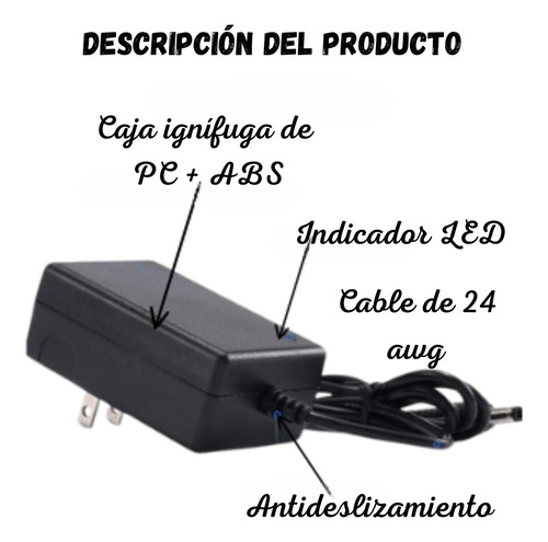 Cargador De Fuente De Alimentación De 15v 2a Con Adaptadores