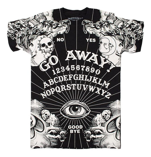 Ouija Go Away - Camiseta Para Hombre Con Estampado Jumbo