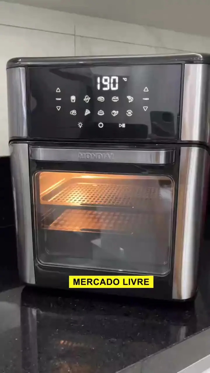 Fritadeira Elétrica AFON-12L-BG Forno Oven 12 Litros Preto Mondial