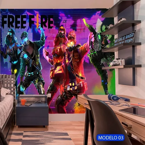 Adesivo Decorativo Free Fire + Nome Pequeno