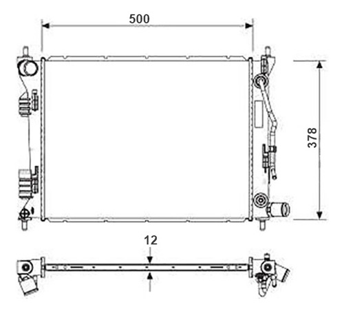 Radiador Veloster 1.6 Ano 12/13 C/ar Aut/mec.