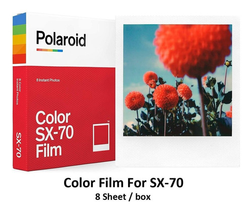 Polaroid Sx-70 Color Film 8 Fotos Para Cámara Sx-70