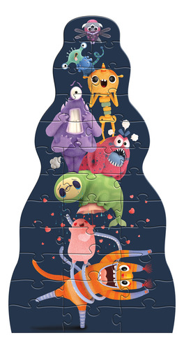 Rompecabezas Puzzle Torre de Monstruos y sus emociones 30 Piezas Infantil Didactico Niños