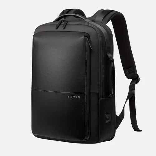 Mochila Executiva Premium Com Partes Em Couro Puro Bange 28l