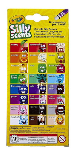 Crayola 24 Ct. Los Aromas Tonta Mini Twistables Perfumadas C