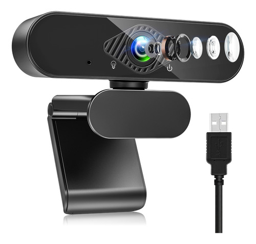 Camara Usb Transmision 1080p Microfono Para Pc Mac Plug