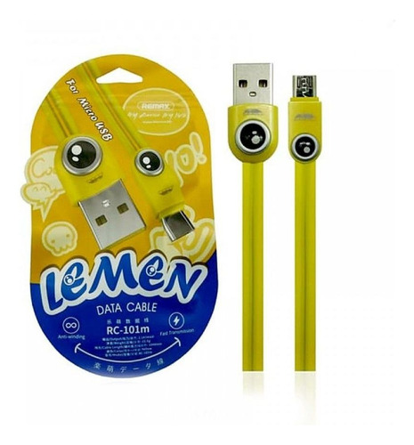 Cabo Micro Usb - Carga Rápida 2.1a Cor Amarelo