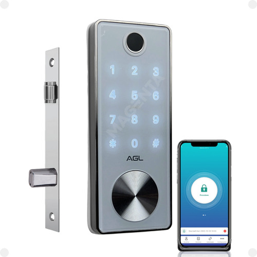 Fechadura Digital Inteligente Agl T12 Branca Com Bluetooth