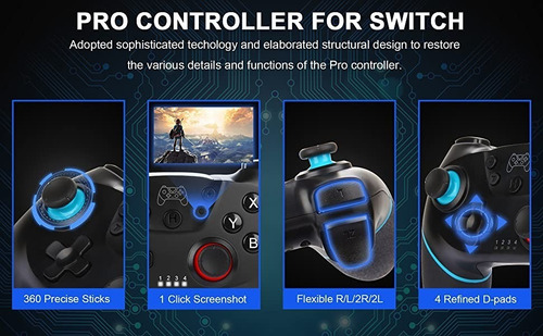 Control Inalámbrico Nintendo Switch Bluetooth Gamepadturbo