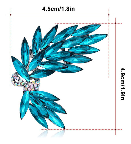Pañuelo Y Broche Con Forma De Ramo De Flores F Crystal Bouqu