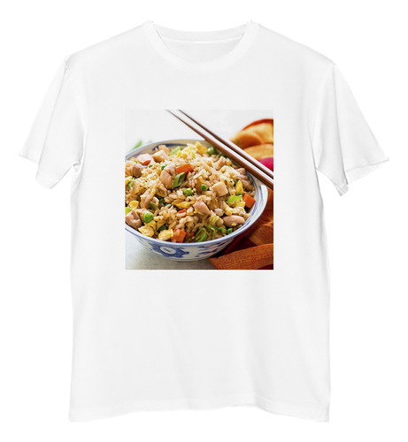 Remera Hombre Arroz Chino Gastronomia Asia Plato Cheff P2