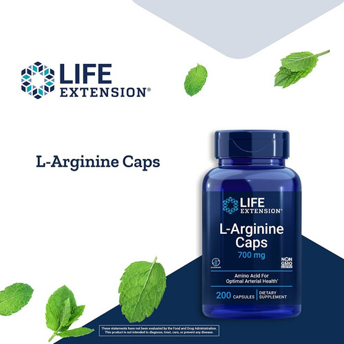 Life Extension L Arginina 700mg (200 Capsulas) L Arginine Sabor S/n