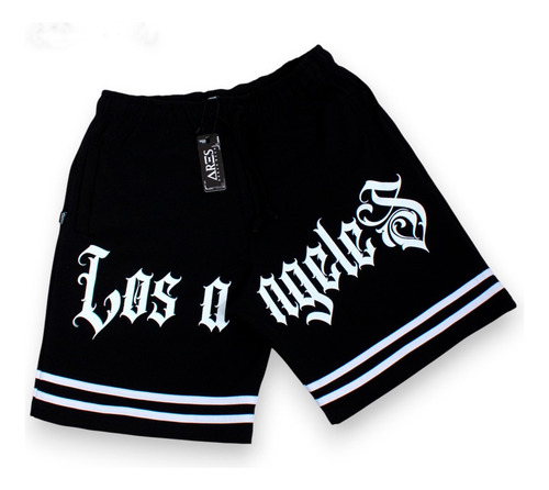 Bermuda Short Deportiva Estampada Ares Hombre Algodón