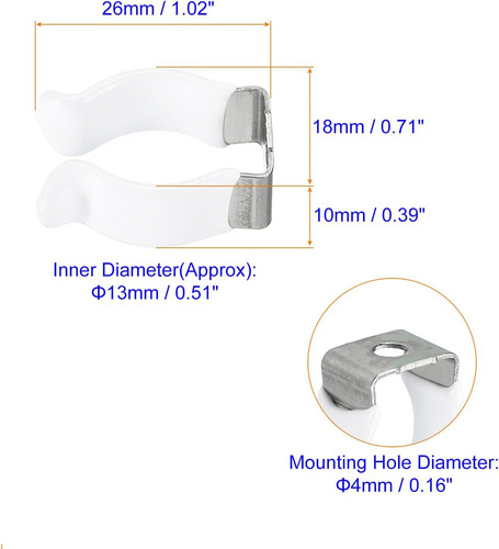 Soporte De Clips En U Para Bombilla Led De 1.3cm