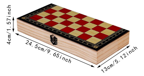 Juego De Ajedrez De Madera Plegable Juego De Mesa De