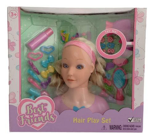 Best Friends Hair Play Set Cabeza De Peinado