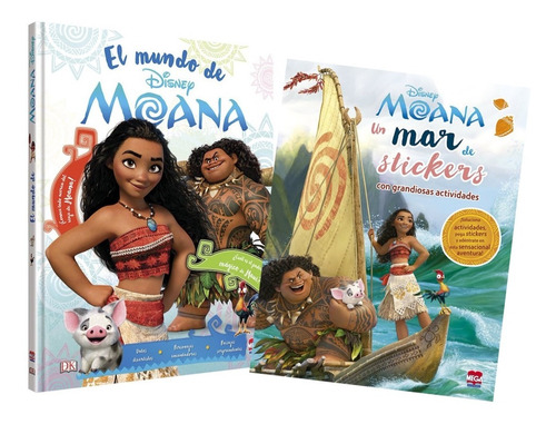 2 Libros De El Mundo De Moana Disney Maui Kakamura Stickers