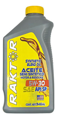 Aceite Raktor Semisintético 5w30 946ml Motor A Gasolina