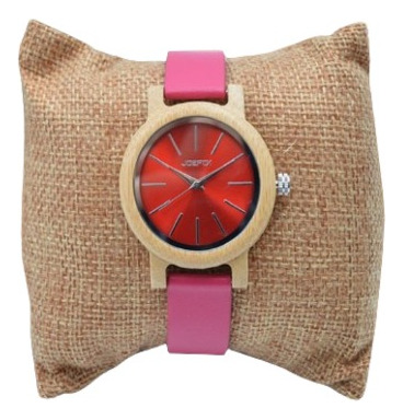 Reloj De Dama Joefox Bambu Estuche Madera