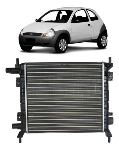 Radiador Ford Ka 1.0 1.6 Zetec Rocam 00/08 C/ Ar Manual