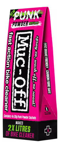 Shampoo Moto Auto Punk Powder En Polvo Muc-off Rinde 2 Lts