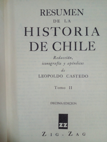 Historia De Chile Tomo Ii 10ma F. Encina Empastada En Tela