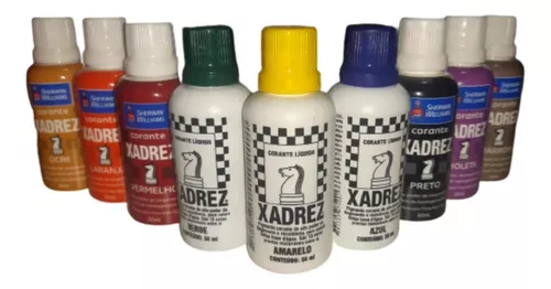 CORANTE LÍQQUIDO XADREZ 50ML - VÁRIAS CORES