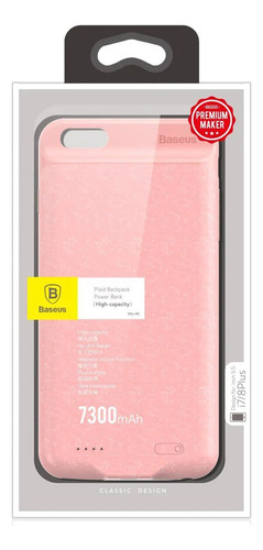 Capa Carregadora Baseus Plaid Para iPhone 7/8 Plus 3650mah