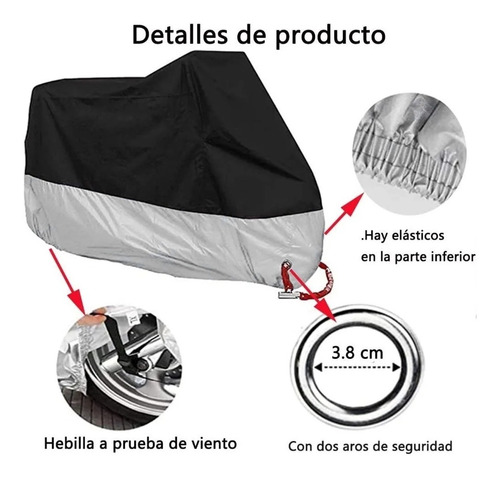 Funda Impermeable Para Motocicleta, Talla Xl