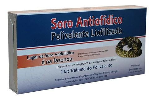 Soro Antiofídico 50ml Lema Picada De Cobra Em Animais 