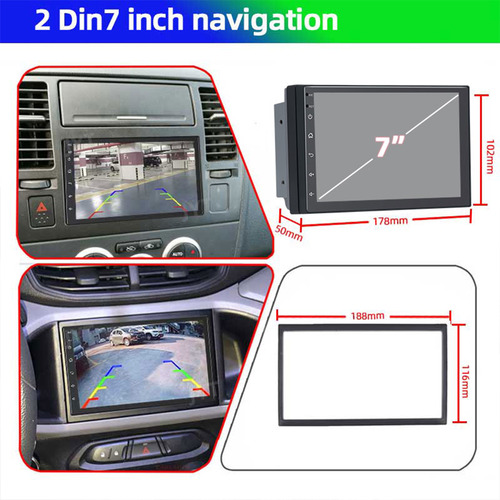 Lebeeaudio 7 Pulgadas Coche Estereo Android Gps Doble Din Con Camara Mirrorlink 32g ROM