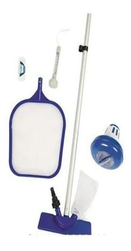 Kit De Limpeza Piscina Aspirador Peneira Flutuador Teste Ph