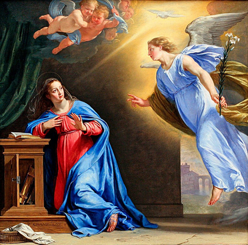 Lienzografia Virgen Anunciacion 120x90 Lienzo Impresion Arte