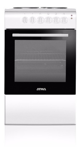 Cocina Electrica Atma Cce3110b 4 Hornallas 50cm Horno Blanca