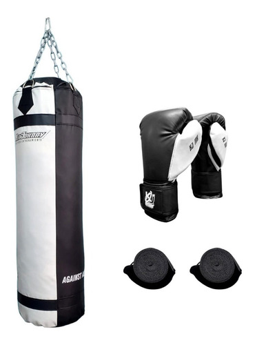  Costal De Boxeo Cadena 40kg+guantes Kjcrr14oz+vendasbox Ufc