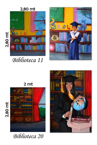 Fondos Fotografía Biblioteca Graduación