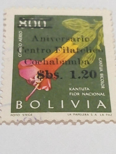 Estampilla De Bolivia.  Kantuta.  $bs 1,20  (1)