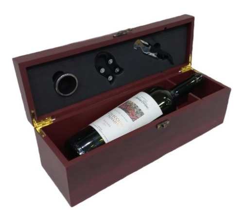 Set De Vino 3 Piezas +caja Porta Botella- Regalo Empresarial