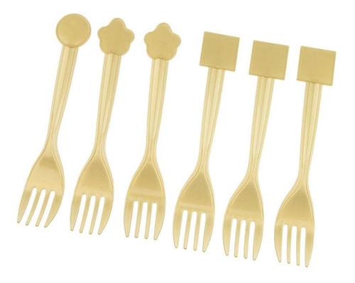 Imagen 6 de 8 de 4x6 Piezas De Plástico Desechables Cubiertos Tenedor