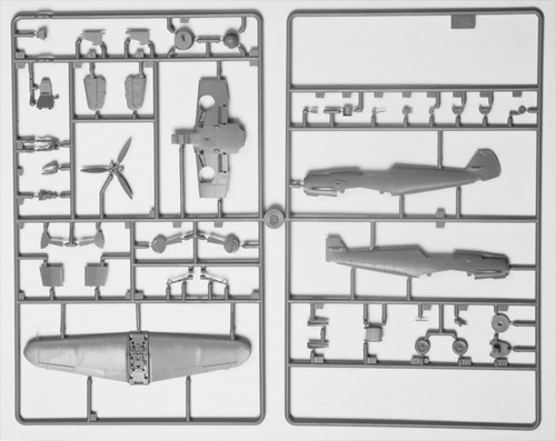 Messerschmitt Bf 109 F2 By # 7302 1/72 Snap Kit R