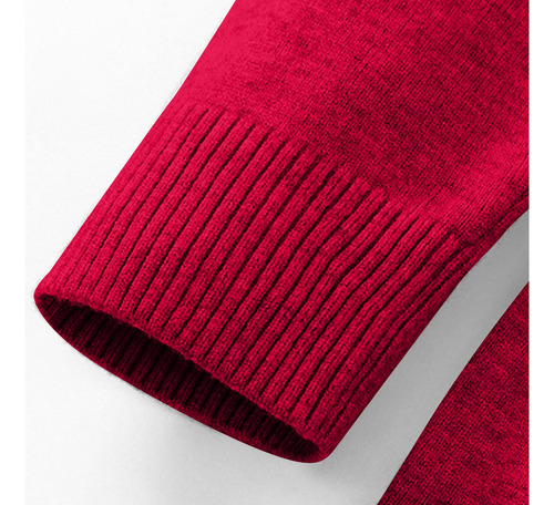 Blusa Para Hombre, Cuello Redondo, Punto, Color Liso, Con Cr