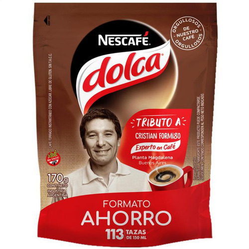Imagen 2 de 2 de Café Nescafé Dolca Instantáneo Facil De Batir 170g 113 Tazas