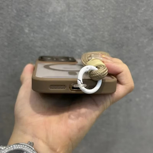 Funda Para iPhone Magsafe Uso Rudo De Transparente Con Soporte + Mica Cámara + Correas