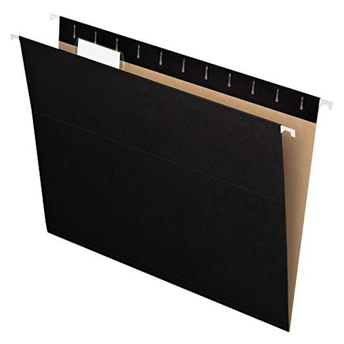 Pendaflex Reciclado Carpetas Colgantes, Tamaño Carta, Negro,