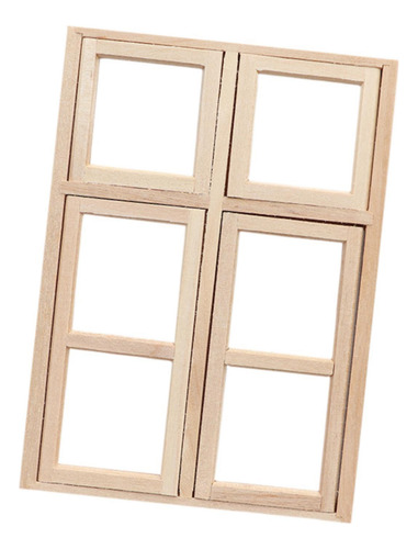 Ventana De Casa De Muñecas Con Decoración De Madera, A