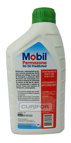 Imagen 2 de 2 de Mobil Permazone 50/50 Prediluido 1 Litro